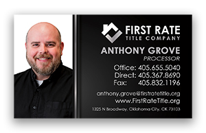 Anthony Grove bus card single sided