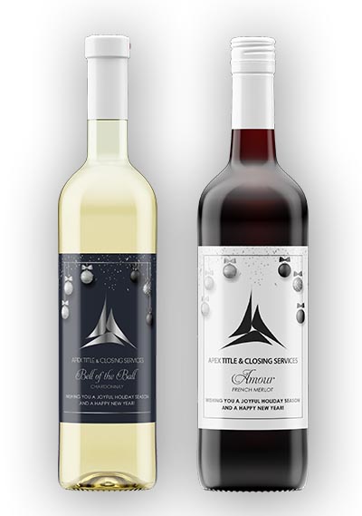 Apex red and white wine labels