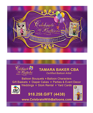 Celebrate with Balloons bus card<br />
