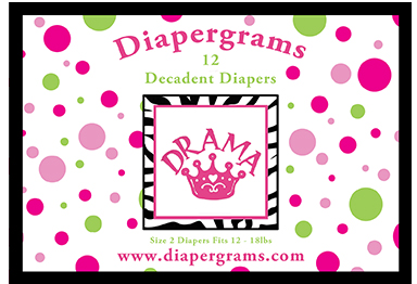 Diapergrams Drama Queen label design