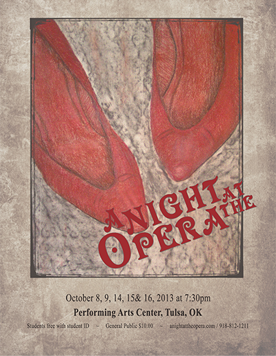 Red Evening shoes drawing