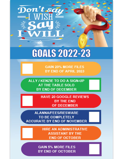 Goal chart flyer
