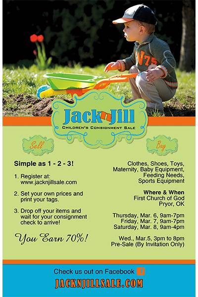 Jack and Jill vertical postcard
