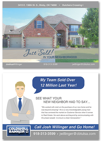 Josh Willinger postcard front and back