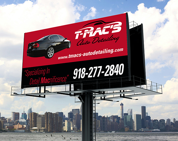 T-Mac's auto detailing billboard 
