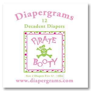 Pirate booty diaper label<br />
